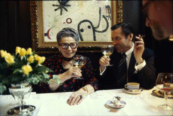 Hulda Zumsteg and Rolf Bigler at Kronenhalle, 1978.