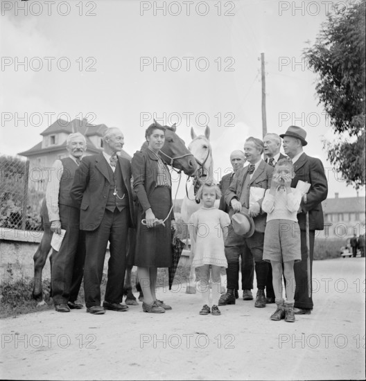 Horse market of Chaindon-Reconvilier, 1941.