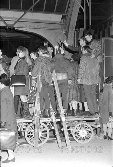 Grenoble 1968: Reception of the athlets in Zurich.