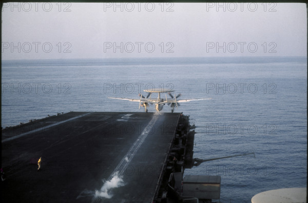 US-Aircraft Carrier John F. Kennedy in the Mediterranean.