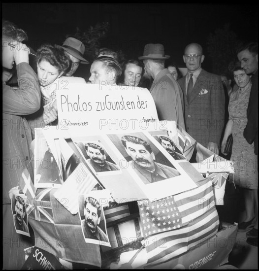 May 8th. 1945: Armistice's day: Selling photos for the Swiss yy.