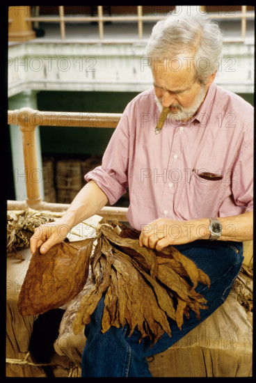 Heinrich Villiger; tobacco buying in Cuba 1994.