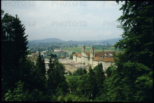 Monastery of Einsiedeln on the occasion of the pope's visit 1984.