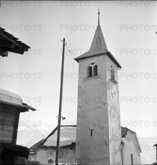 Church of Valais village Albinen; 1941.