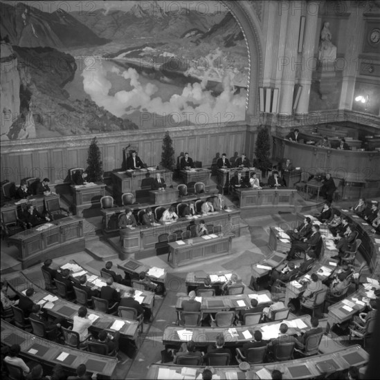 Youth parliament in Berne, 1961.