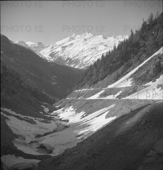 Railway lines in the Rhone valley, 1950.