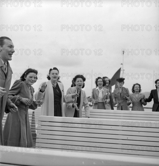 Lausanne; Innovation employees at firm's party; 1944.
