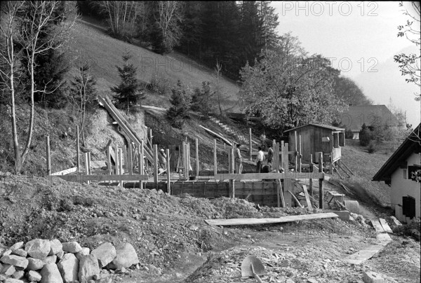 Building site in Gstaad; 1972.
