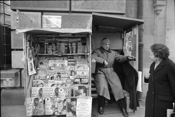 Newsstand in Zurich, 1971.