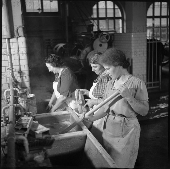 Women during World War 2; women in a laundry; 1940.