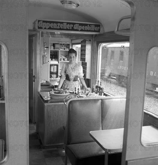 Interior of a passenger train.