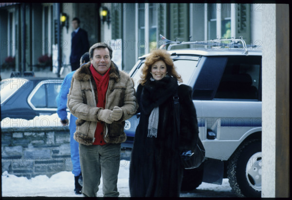 Robert Wagner and Jill St-John in Gstaad 1986.