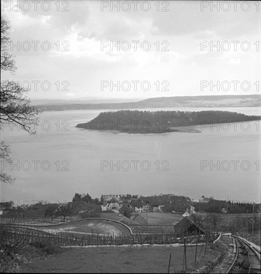 Ligerz, Lake Bienne, St. Peter's Island; 1949.