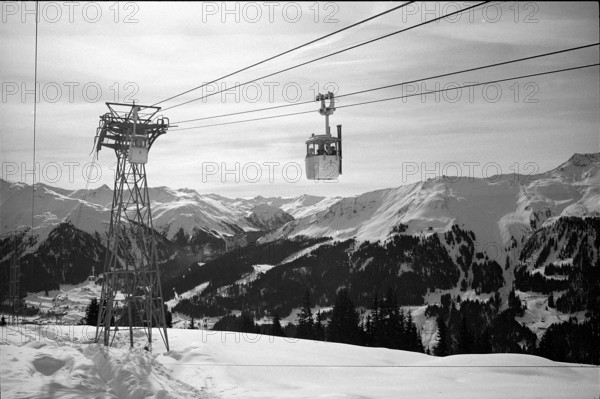 Madrisa ropeway in Klosters, 1966.