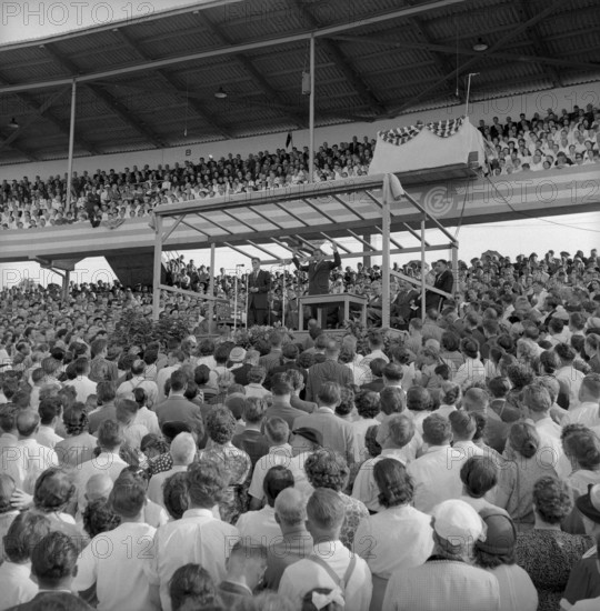 Evangelist Billy Graham in Zurich, 1955.