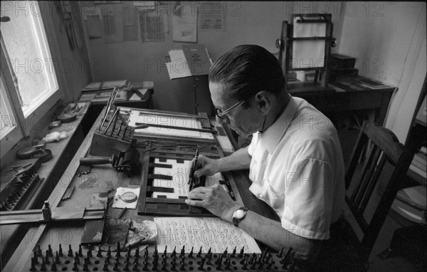 Zurich, music printing; 1970.
