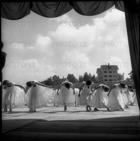 Ballet dancers at the children's party in St. Gallen, 1955.