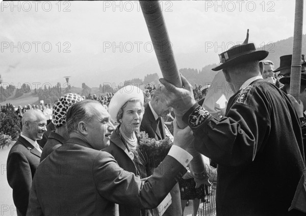 Queen Ingrid of Denmark on Burgenstock, 1965.