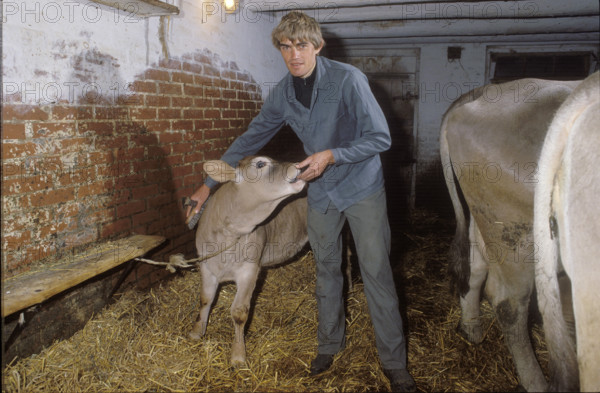 Urs Zimmermann, race cyclist and farmer 1986.