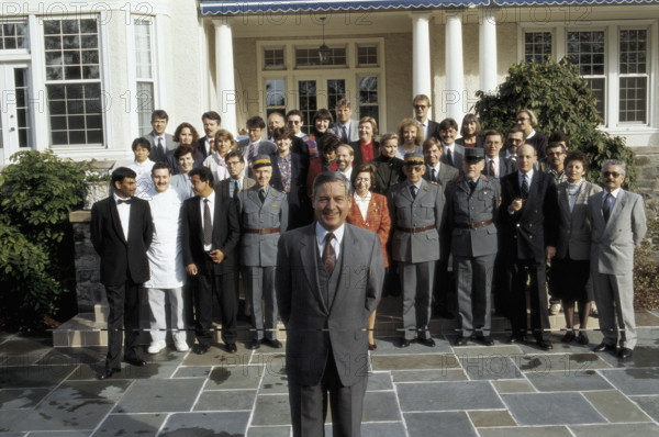 Carlo Jagmetti and employees of the embassy.