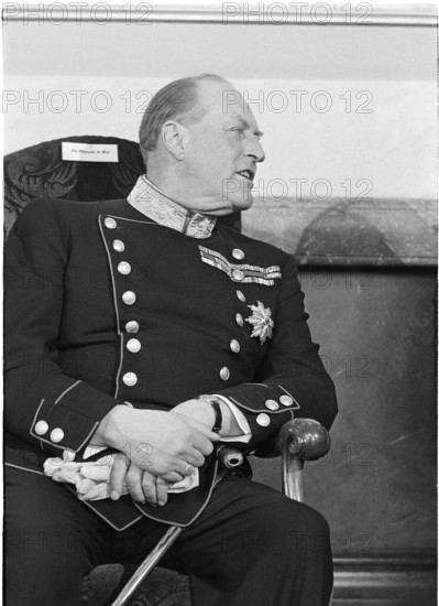 King Olav of Norway, reception at the Federal Council 1968.