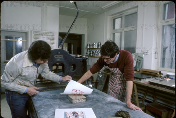 Heinz Peter Kohler printing lithographies 1983.