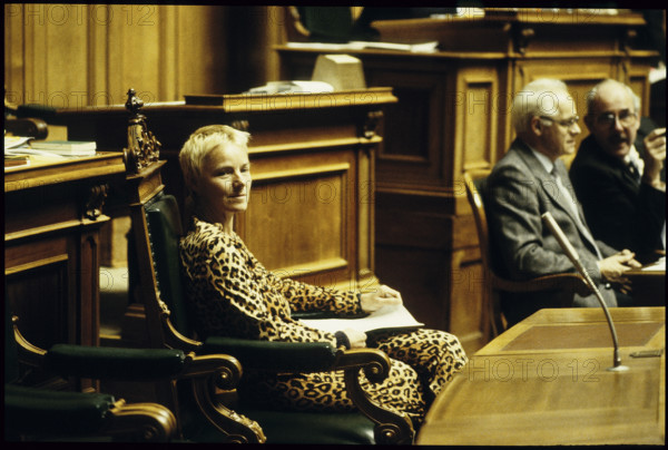 Barbara Gurtner in National Council Hall 1984.