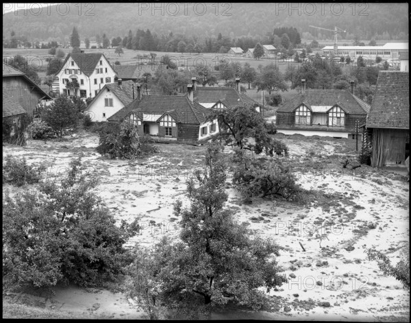 Schmerikon, mud-avalanche after heavy rains; 1953.