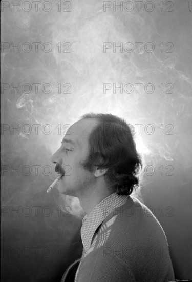 Man smoking cigarette, 1973.