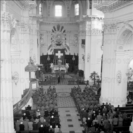 Breveting military officers in Solothurn 1958.