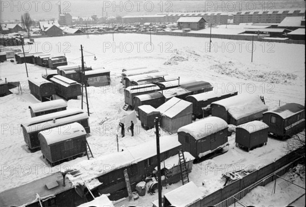 Fairground showman's winter camp 1942.
