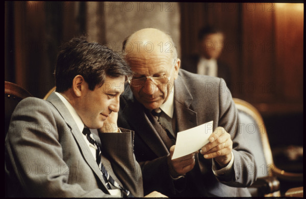 Carlo Schmid and Franz Muheim, members of the Council of States 1984.