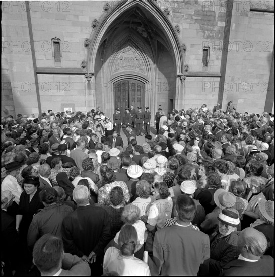 Funeral Ceremony for Gottlieb Duttweiler, Zurich 1962.