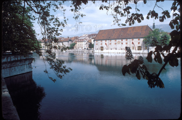 City of Solothurn: Houses on the shore of Aare, 1981.