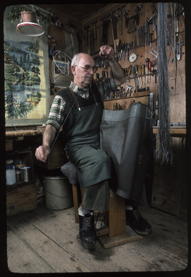Production of military equipment in saddlery 1982.