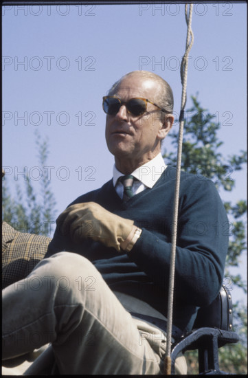 Philip of Great Britain at carriage race in Zug 1981.
