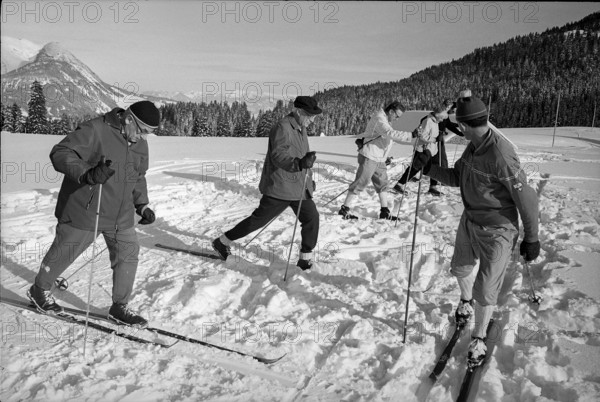 Cross country skiing course in Alt St. Johann, 1967