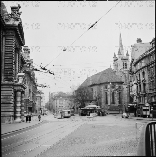 Lausanne: Place St. François, 1956
