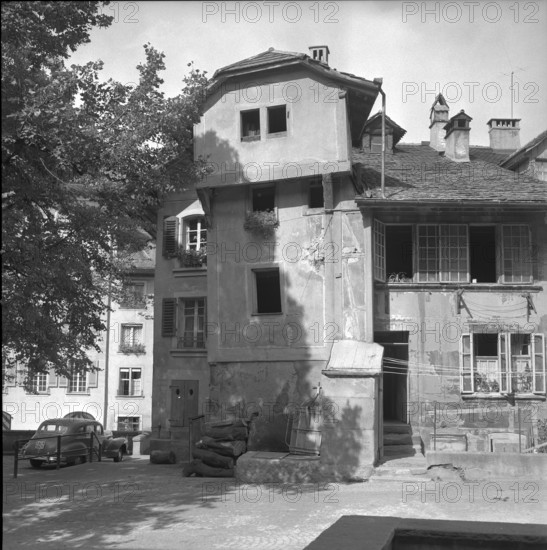 Crooked old house at Nydegghof Berne 1959