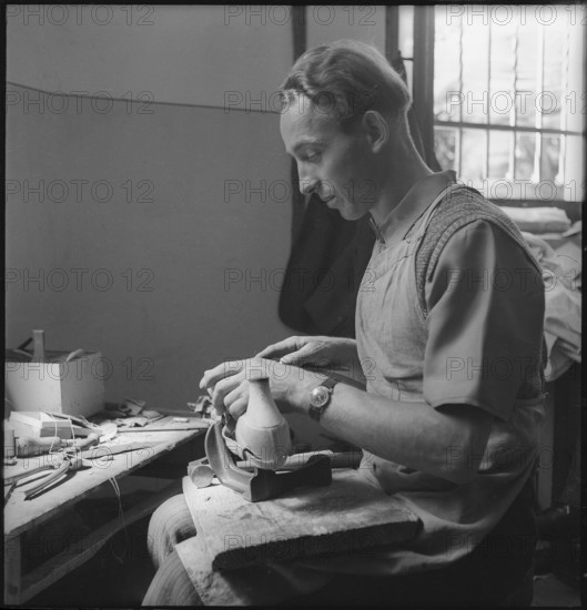 Polish refugee; shoemaker's; 1945