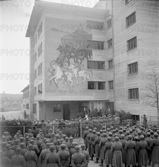 Fresco at wall of Dufourkaserne Thun 1949