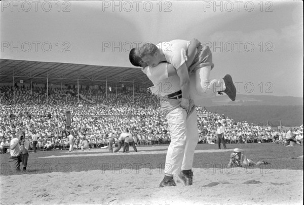 Swiss wrestling festival 1966 in Frauenfeld