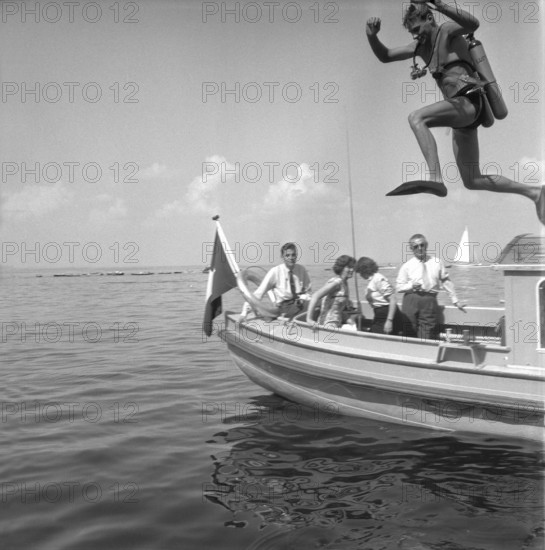Rescue force demonstration on the Lake Constance, 1956