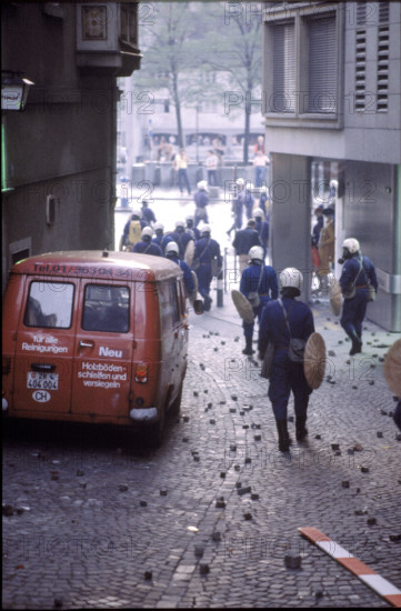 Youth demonstrations in Zurich 1980
