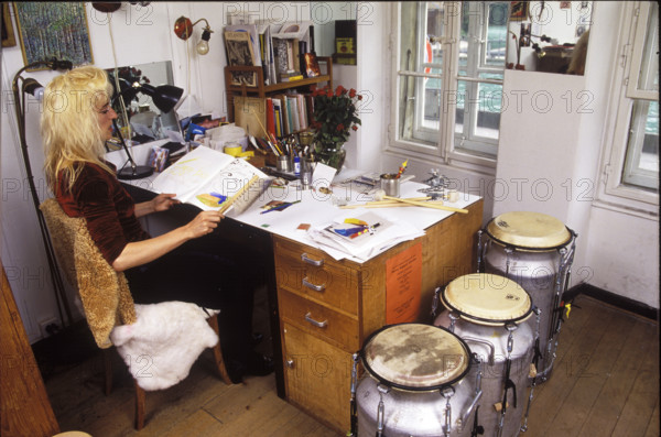 Christine Lauterburg in her study 1994