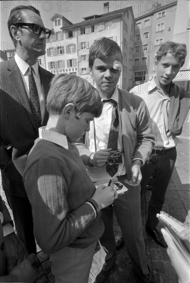 Child star Heintje Simon visiting Zurich 1969