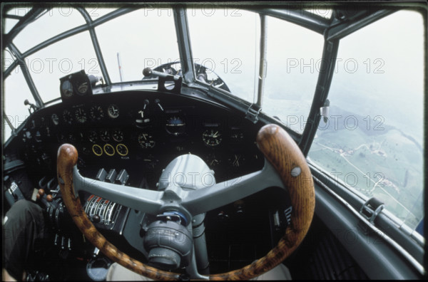 In the cockpit of a Junkers JU-52