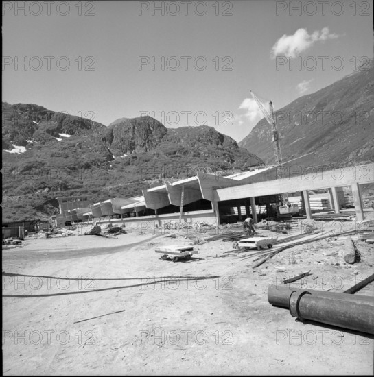 Building site tunnel entry Grand-Saint-Bernard 1963