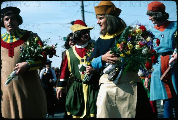 Guild members; Sechseläuten in Zurich 1982