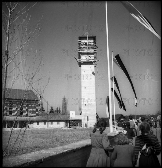 Church bell lifting ceremony of Steigkirche Schaffhausen 1949